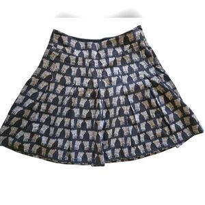 FAT FACE UK Black Skirt with Brown Elephant Pattern. Size 10Uk (6 US)